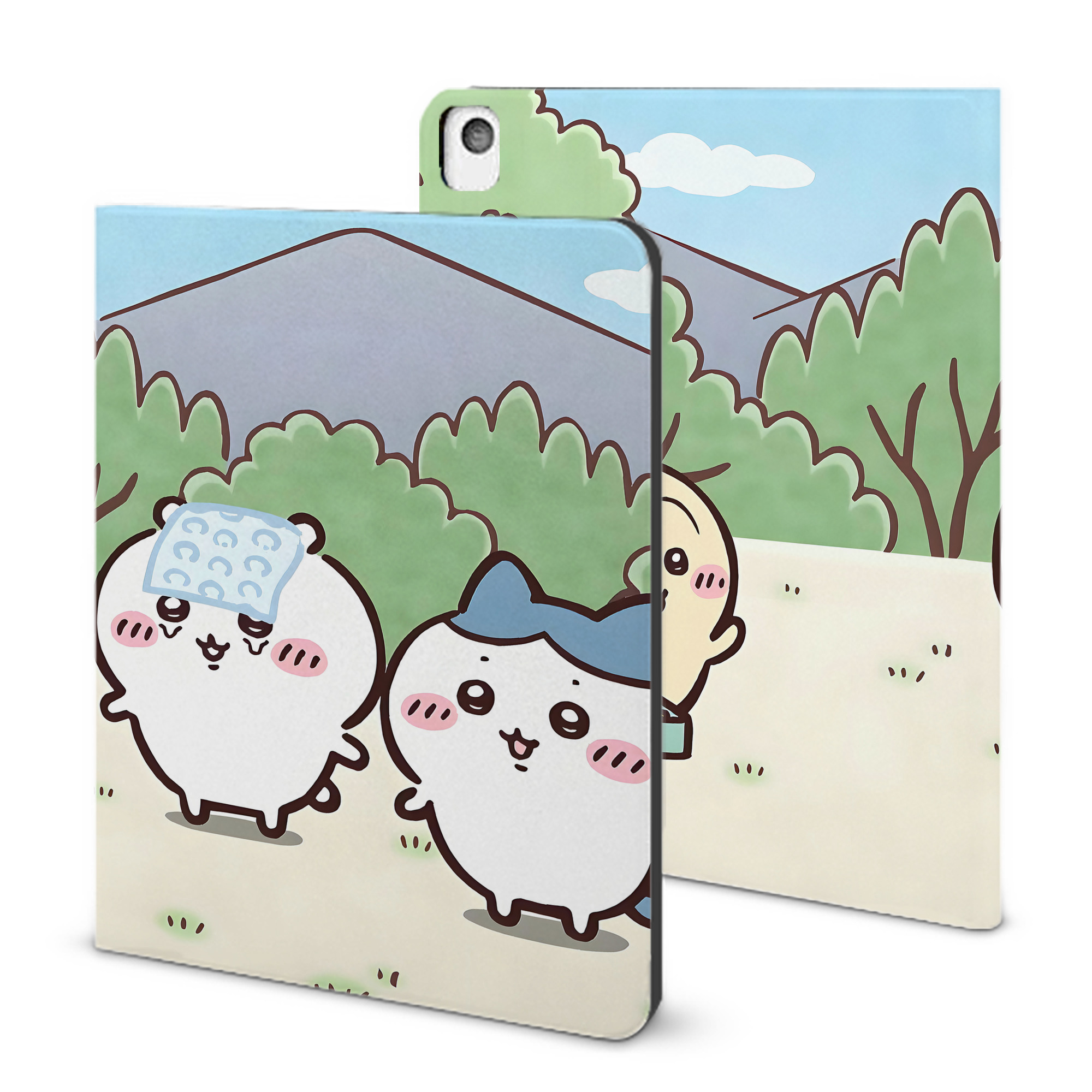 （画像用） ちいかわ Chii-kawa IPadケース ペンホルダー付き ブックスタイルデザイン